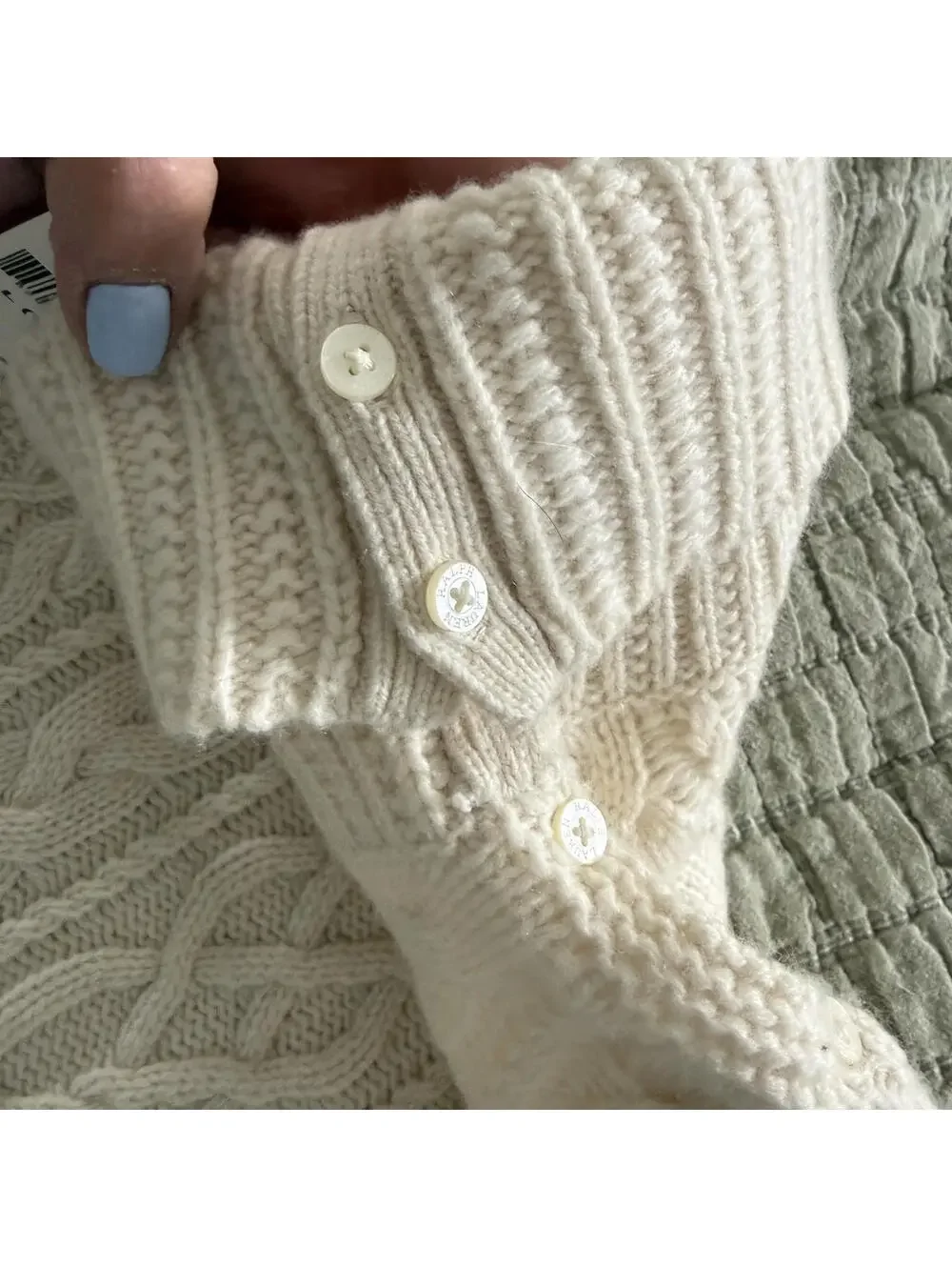 POLO RALPH LAUREN Girls  L Wool/Cashmere Cable Knit Turtlemeck Ivory Sweater NWT